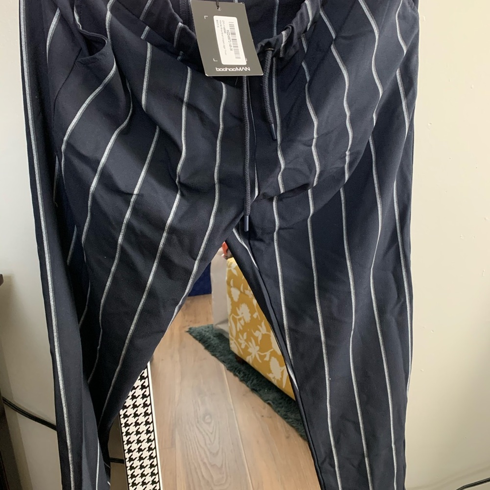 Skinny Wide Set Stripe Smart Cropped